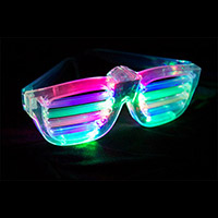 Rockstar Multicolor LED Slotted Glasses