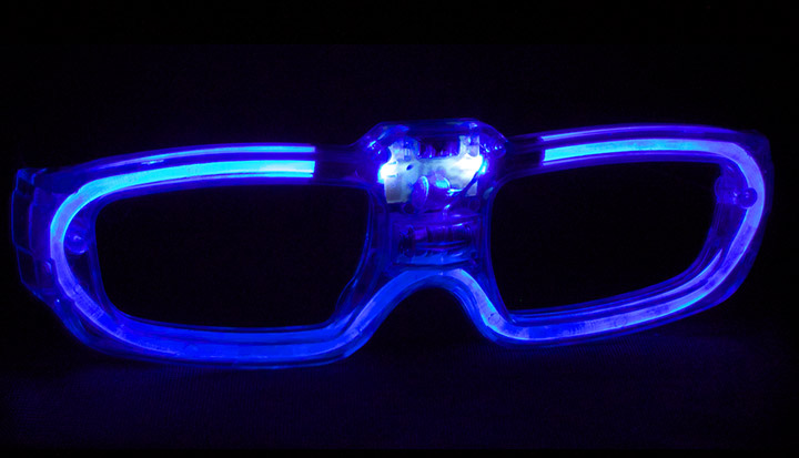 Blue Sound Reactive Glasses