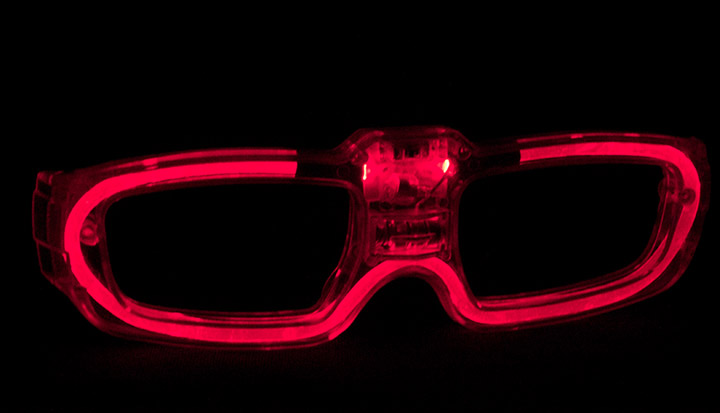 Red Sound Reactive Glasses