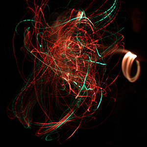 Fiber Optic Whip Light Show