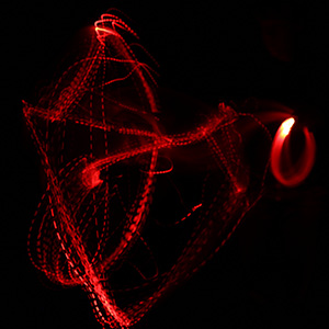 Fiber Optic Whip Light Show Red Mode